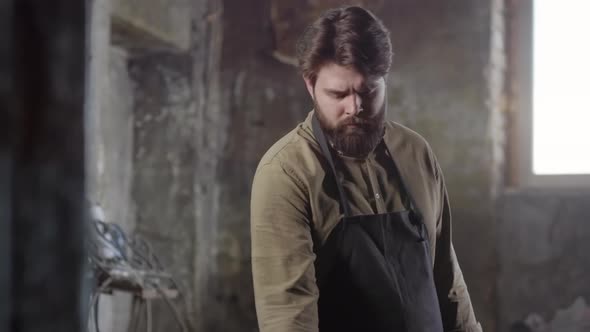 Caucasian Bearded Worker alt