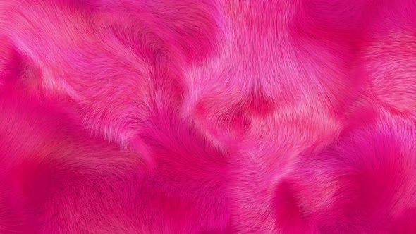 Hot Pink Fluffy Fur Texture