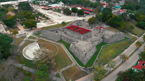 Fort of San Felipe Aerial View By Drone
