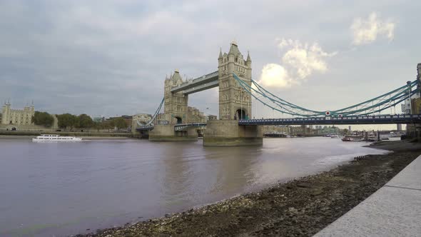 Tower Bridge and Thames River, London