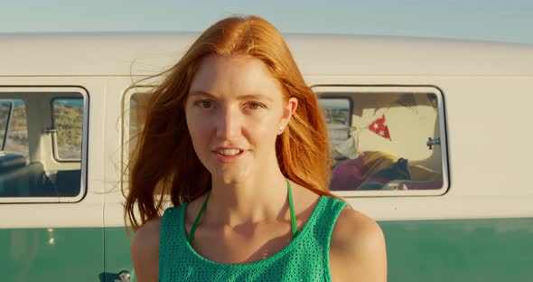 Camper van road trip by the sea alt