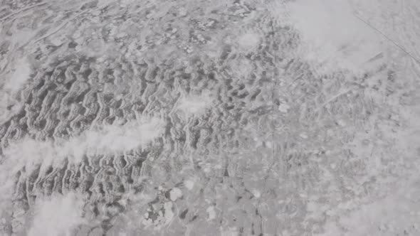 Aerial View Of Frozen Ice alt