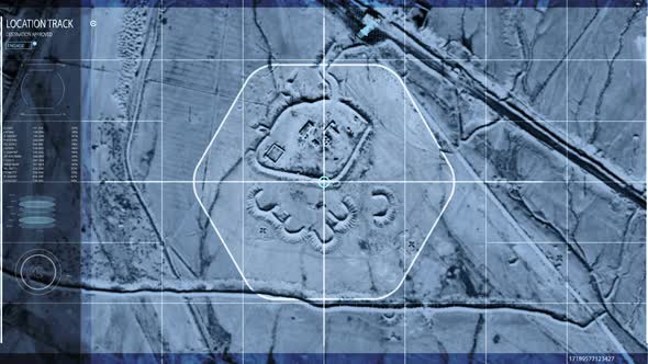 Warfare Base Scan Via Satellite Surveillance System On A Computer Program alt