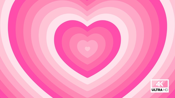 Pink Heart Tunnel Colorful Love Shape 4K TikTok Trend Dj Background Looped  V5 by moonon