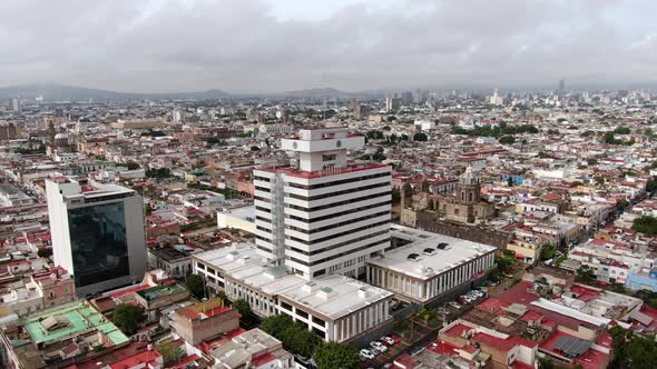 Aerial View Of Palacio Federal Adjacent To Santuario de Nuestra Señora de Guadalupe In City Of Guada alt