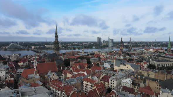 Old Riga city view alt