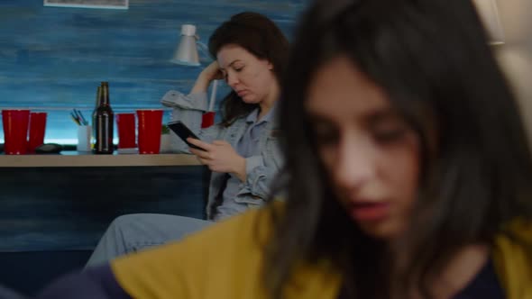 Group of Mixed Race People Hanging Out Together Late at Night alt