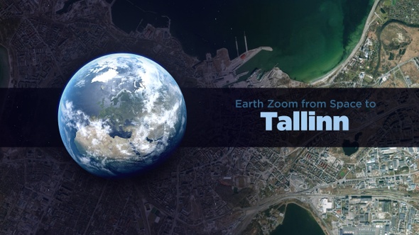 Tallinn (Estonia) Earth Zoom to the City from Space