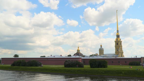 Architecture of the Peter and Paul Fortress in St. Petersburg