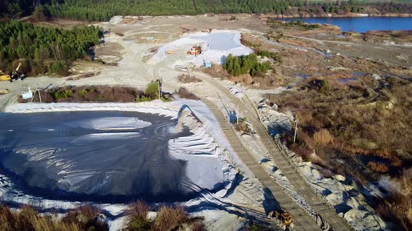 Sand Quarry Lake Forest Aerial View