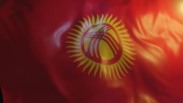 Kyrgyzstan Flag alt