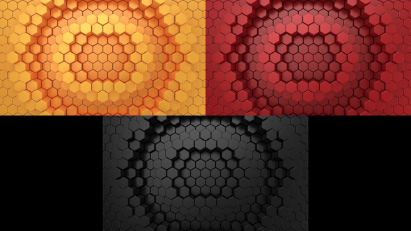 Hexagons Form A Wave