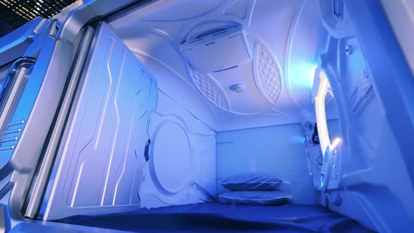 Empty Capsule Room is Being Filmed From Inside alt