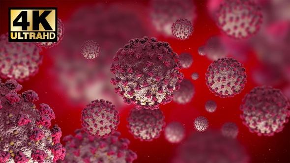 Coronavirus Microscope View Dangerous Pandemic Flu 