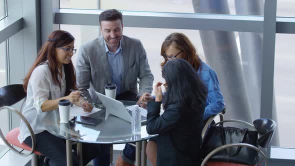 Group of business people meeting