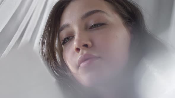 Beautiful Woman Reading Letter alt