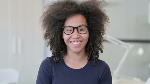 Portrait of Online Video Call By African Woman alt