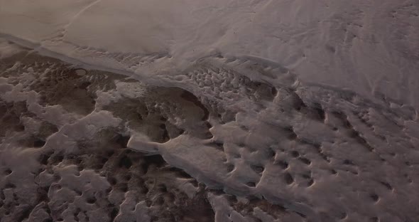 AERIAL: Ganga river in Varanasi India alt