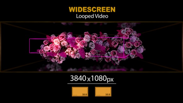 Widescreen 3D Decoration Flowers Room 03