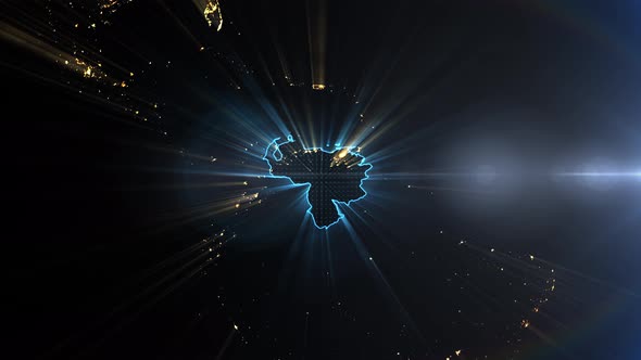 Realistic Earth Night Shining Country Venezuela alt