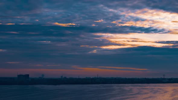 Cloudy Sky Sheltered a Beautiful Shiny River alt