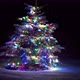 Christmas Tree with Festive Lights at Night 4k - VideoHive Item for Sale
