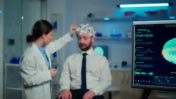 Man Patient Visiting Professional Medical Researcher alt