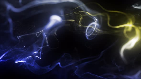 Blue Yellow Particles Bakcground alt