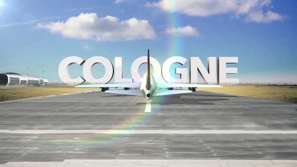 Commercial Airplane Landing Capitals And Cities Cologne