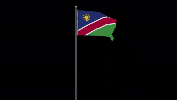 Namibia Flag Pole Loops With Alpha alt