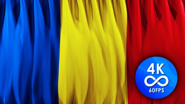 Flag loop ROMANIA |4K| 60fps