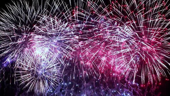 Colorful Fireworks Exploding in the Night Sky alt