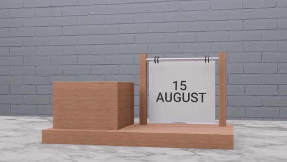 15 August date on calendar alt