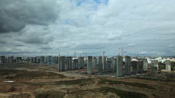 Construction Site of a New City Block