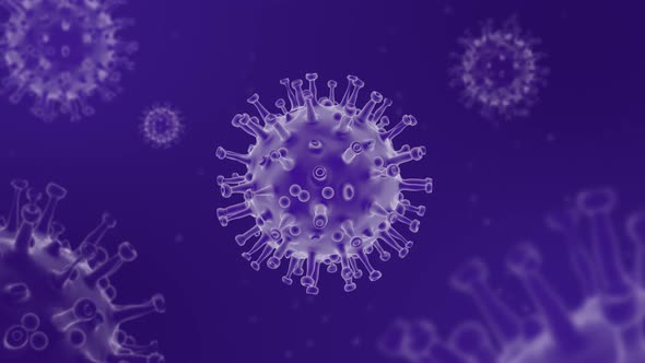 Coronavirus ( Covid – 19 ) 4K Looped Background  - Purple