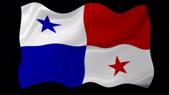 Panama Flag Wavy National Flag Animation