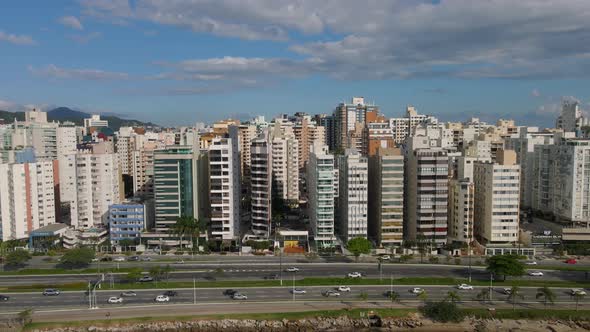 Residential District with Apartment Buildings in Florianopolis City Center Brazil