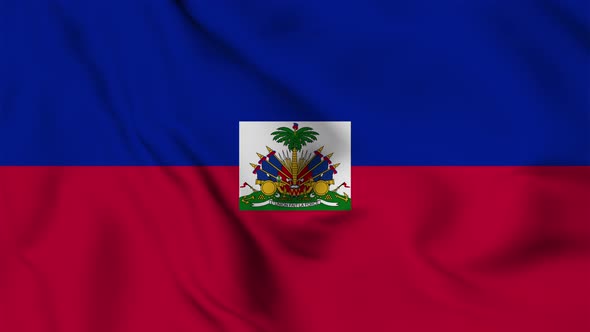 Haiti flag seamless waving animation