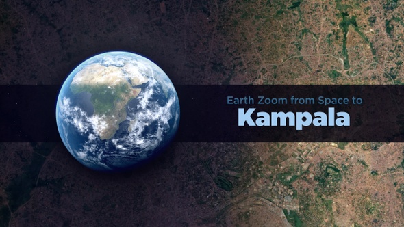 Kampala (Uganda) Earth Zoom to the City from Space