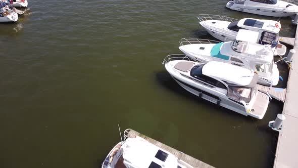 Yachting and boats in marina