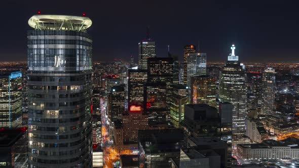 Toronto Canada Financial Center Business City Night Skyline