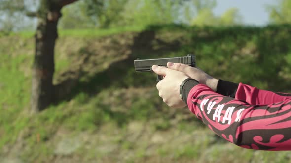 Close-up Shot of a Pistol alt