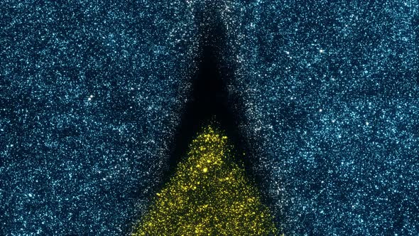 Saint Lucia Flag With Abstract Particles