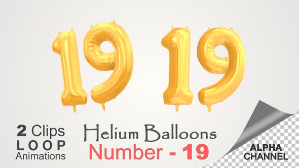 Celebration Helium Balloons With Number – 19