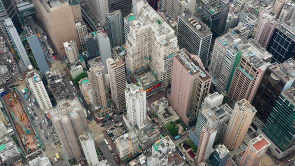 Top view of Hong Kong city alt