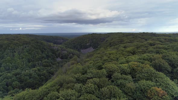 Aerial View of Valley Landscape