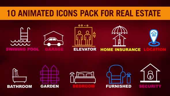 10 Real Estate Icons Pack