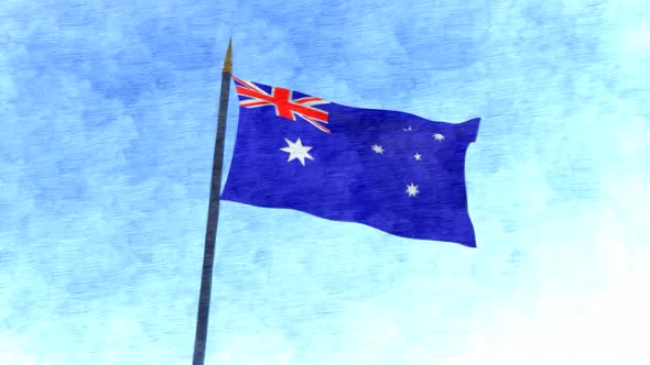 Australia Flag Stop Motion