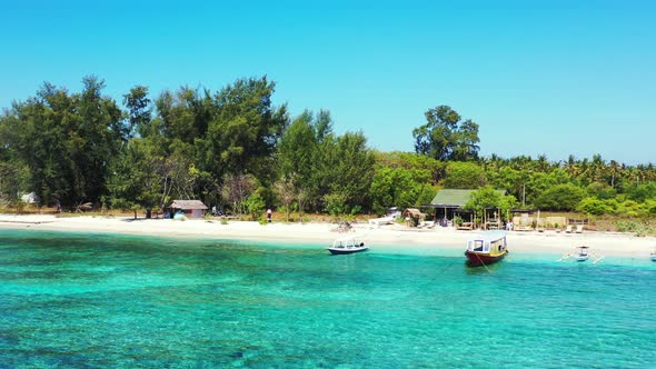 exotic small island with palm trees and white sand beaches in crystal clear waters, Thailand alt