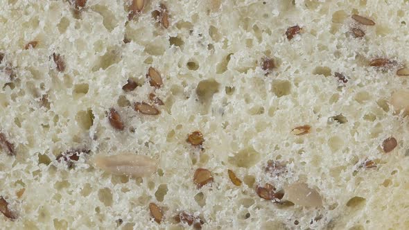 Fresh Sourdough Bread Crumb with Air Pockets Closeup